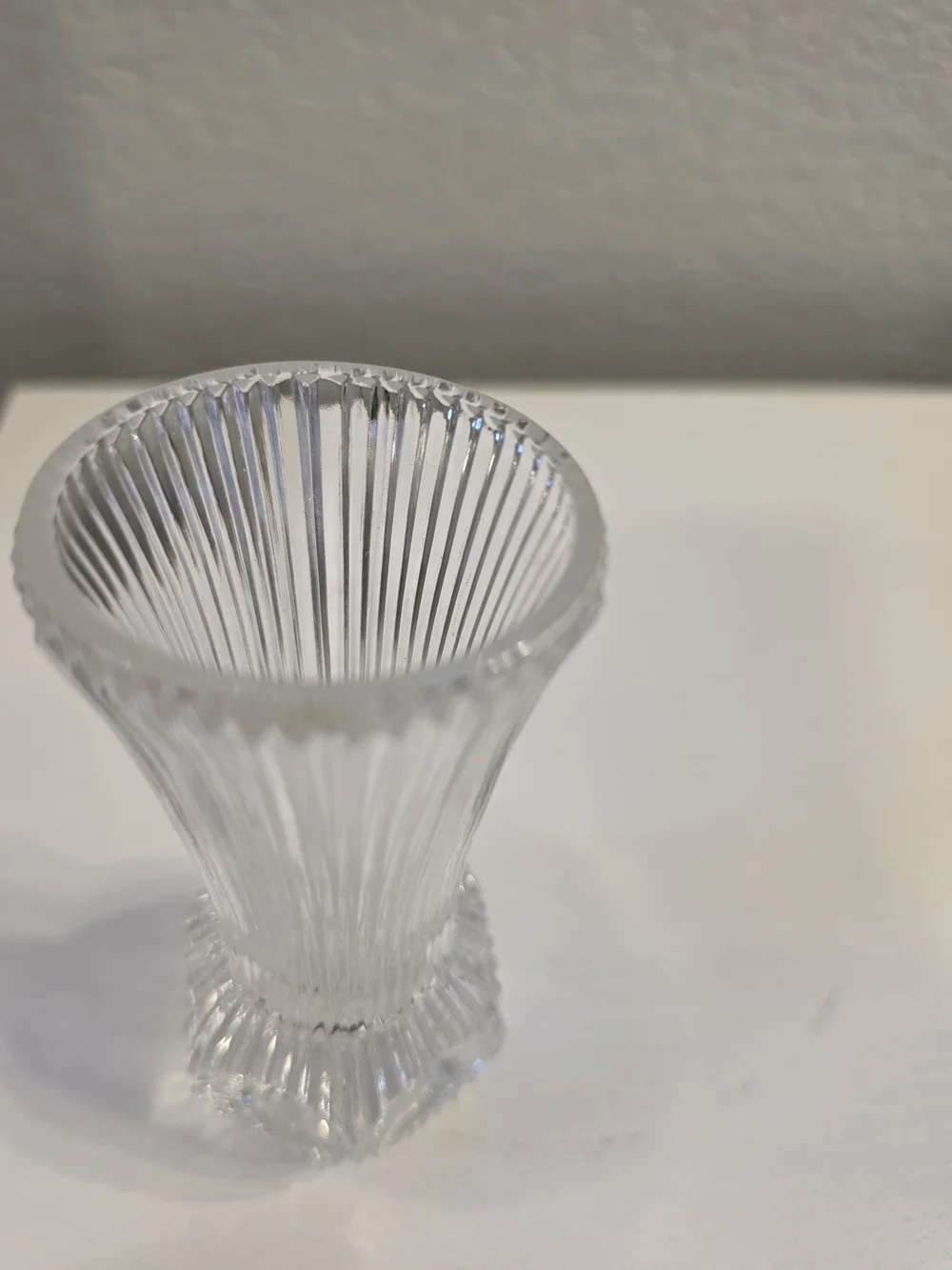 Vintage Fostoria Melissa Ribbed Lead Crystal Bud Vase